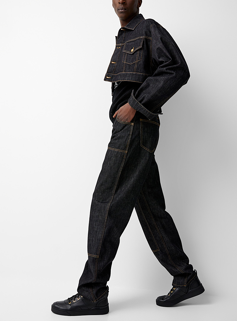 Moschino Black Carpenter-style black jean for men