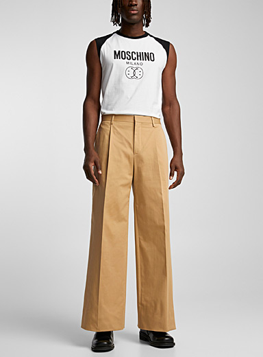 Moschino: Le pantalon ample gabardine Sable pour homme