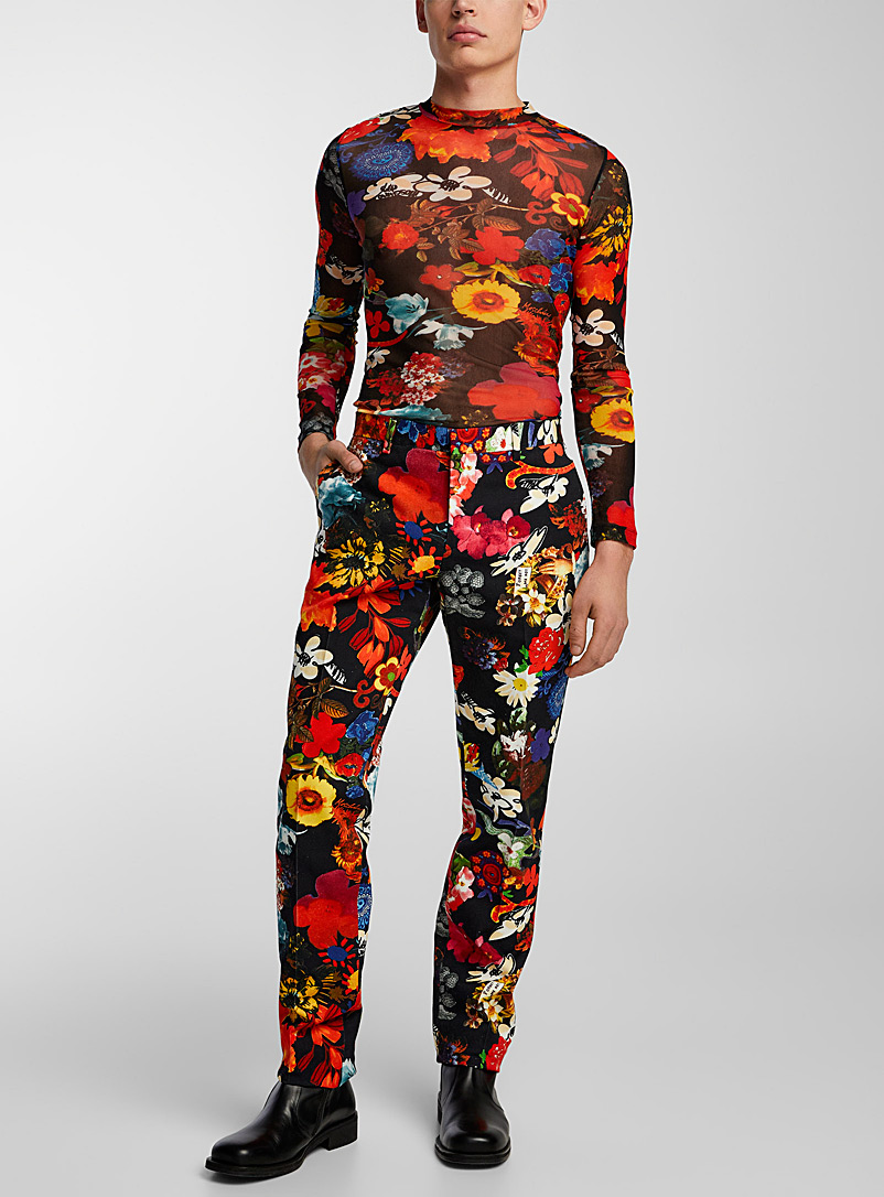 Moschino: Le pantalon twill jardin éclatant Assorti pour homme
