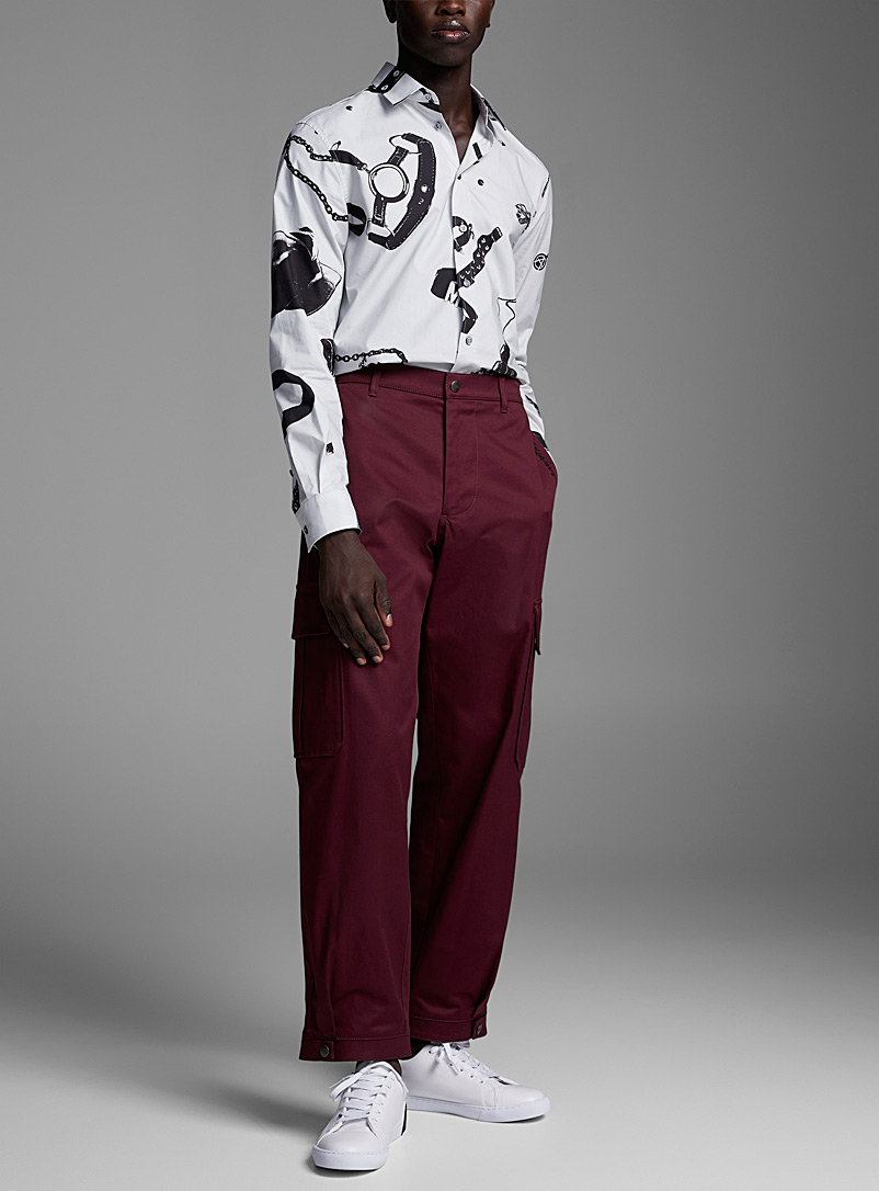 Dark red cargo pant | Moschino | Shop Men's Designer Moschino Online in ...