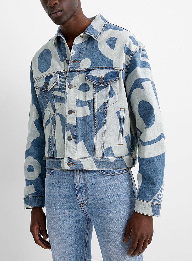 oriëntatie Gaan wandelen totaal Two-tone logo jeans jacket | Moschino | Shop Men's Designer Moschino Online  in Canada | Simons