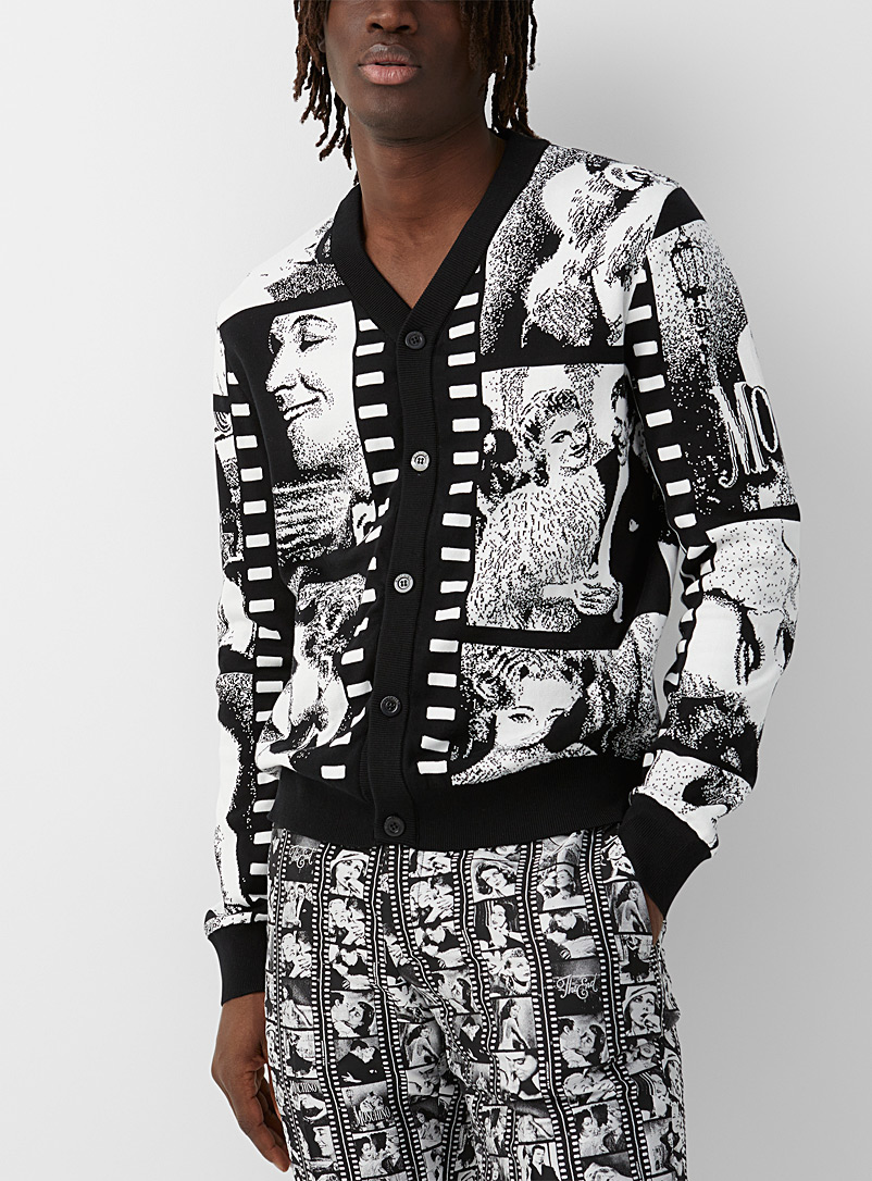 Moschino: Le cardigan Hollywood Noir pour homme