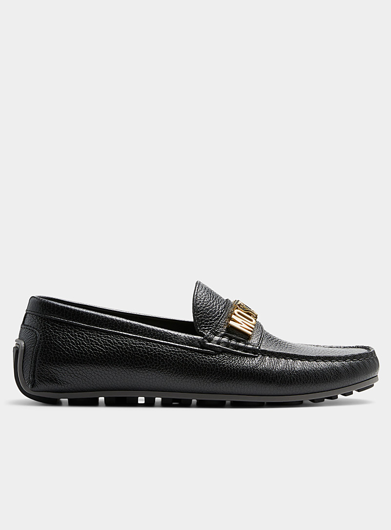 fungere komme Svarende til Golden logo grained leather loafers Men | Moschino | Shop Men's Designer  Moschino Online in Canada | Simons