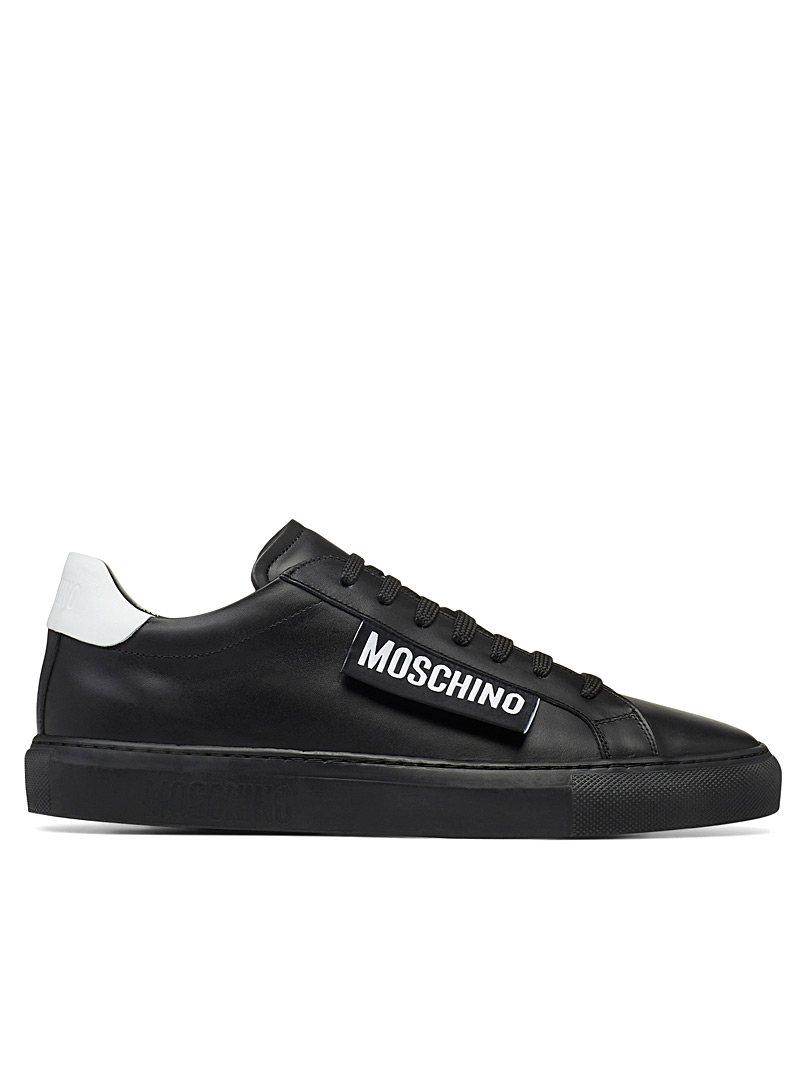 Moschino: Le sneaker logo contrastant Homme Noir pour homme