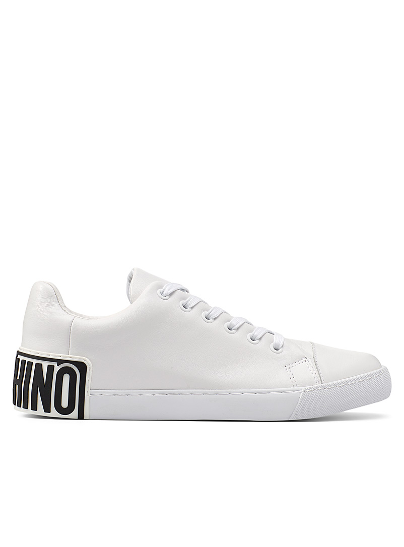 Moschino: Le sneaker logo talon Homme Blanc pour homme