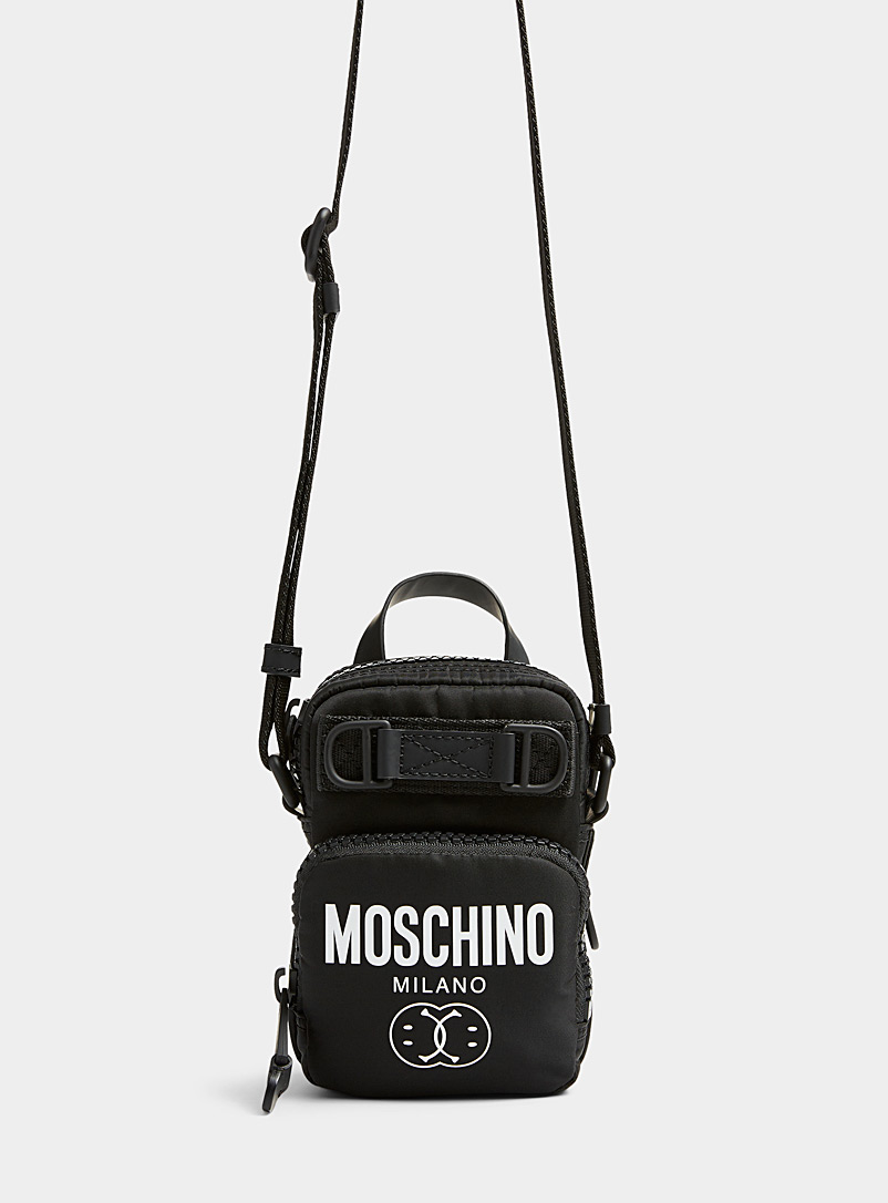 Moschino: Le sac caméra utilitaire logo sourires Noir pour homme