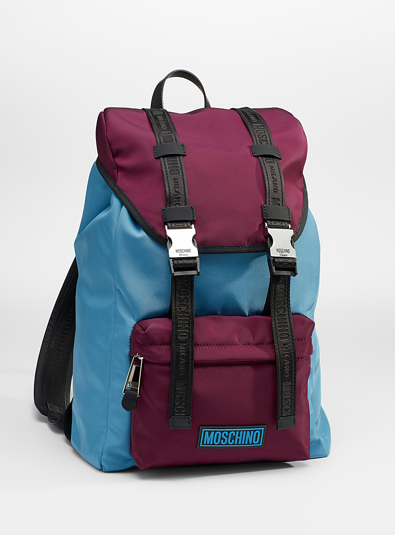 Moschino Lilacs Colour block backpack for men