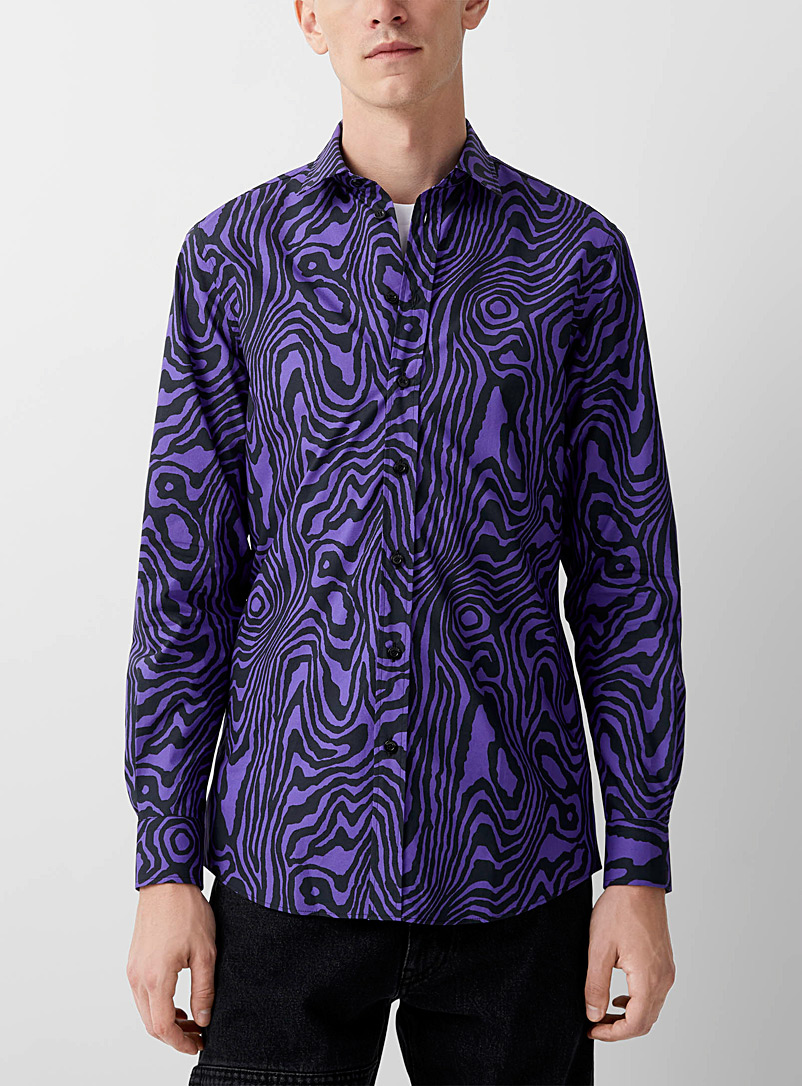Moschino Mauve Hypnotic waves shirt for men