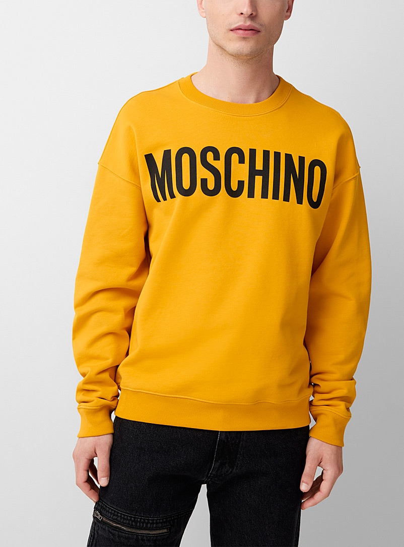 Moschino Dark Yellow Iconic signature sweatshirt for men
