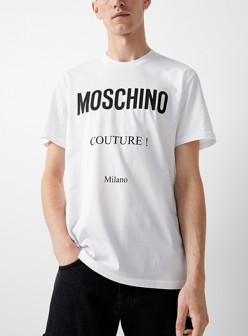 Moschino White Couture signature T-shirt for men