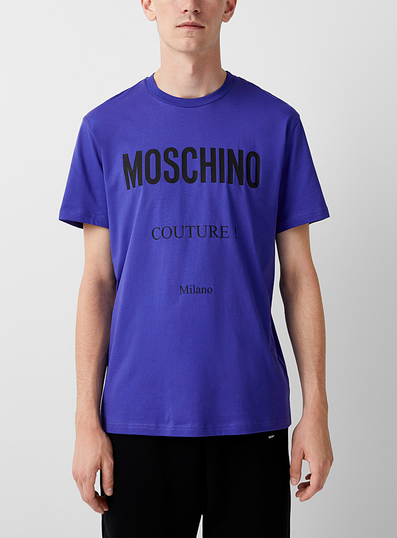 Moschino Blue Couture signature T-shirt for men