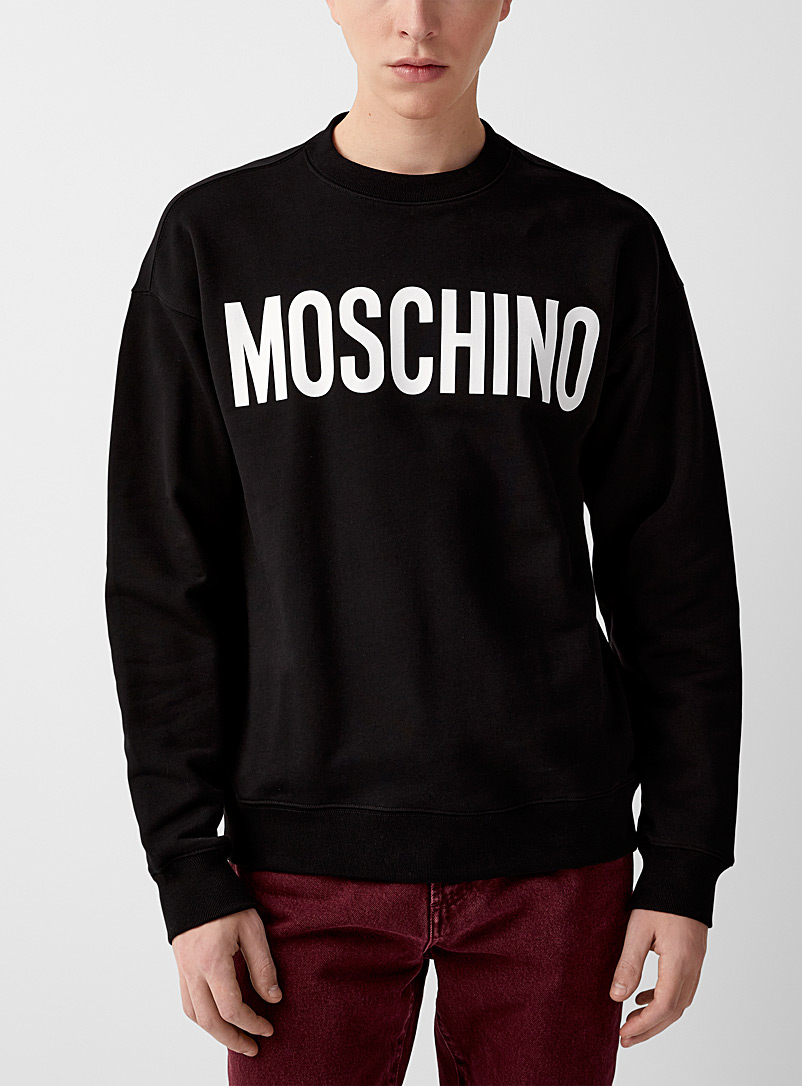 Moschino Black Iconic signature sweatshirt for men