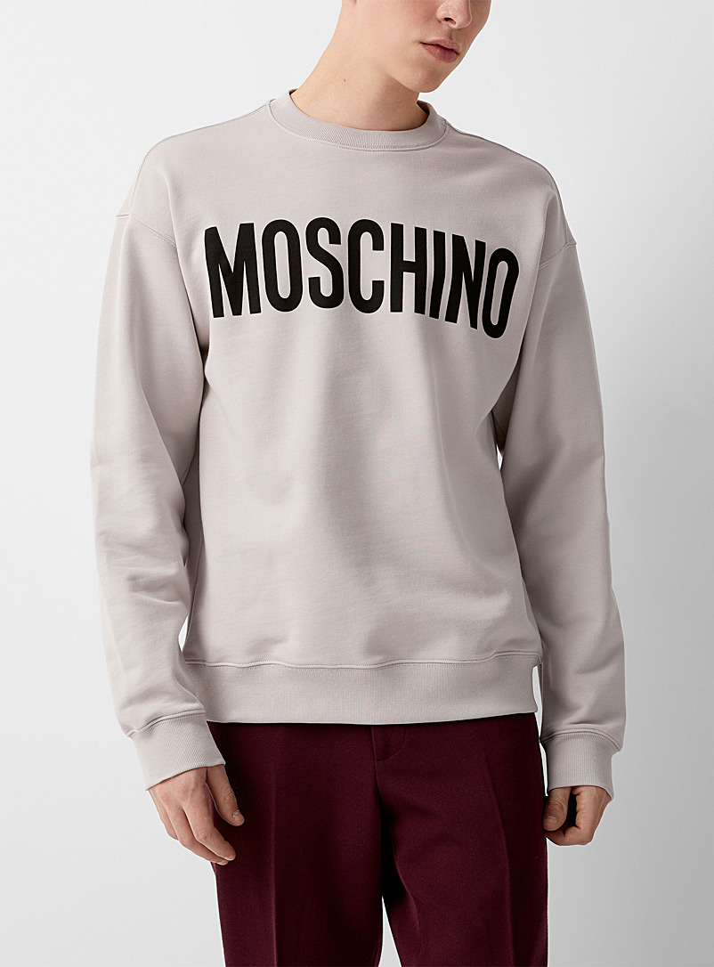 Moschino Grey Iconic signature sweatshirt for men