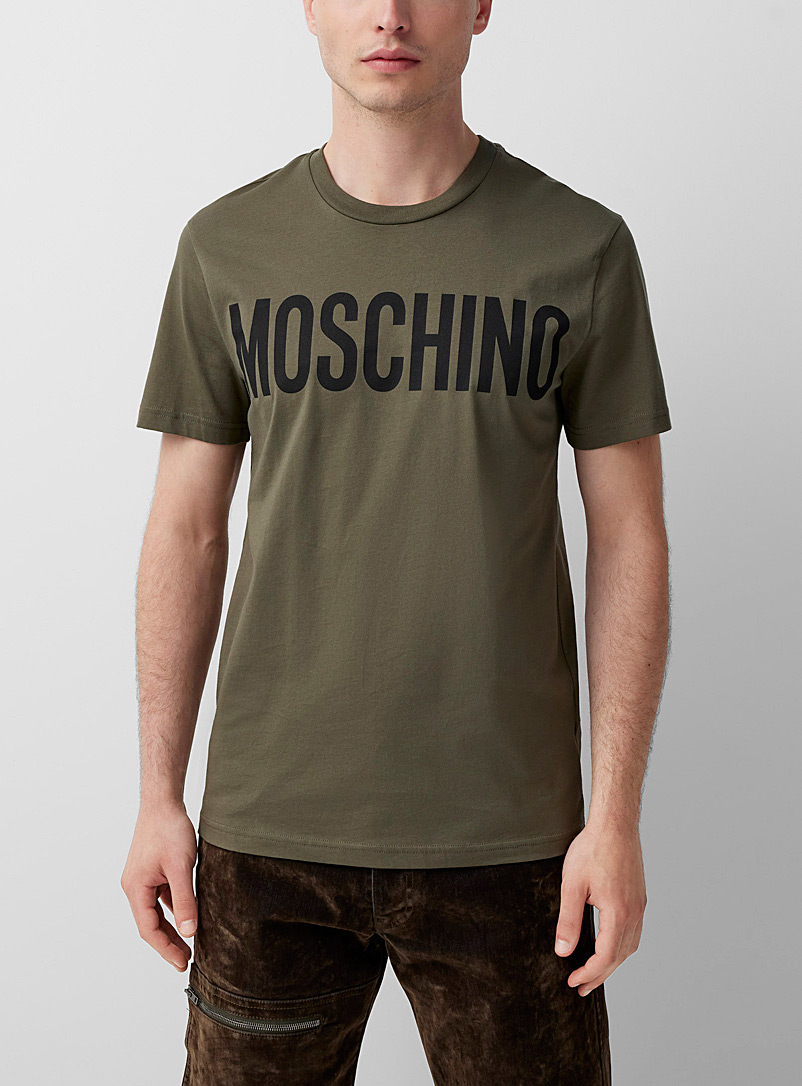 Moschino: Le t-shirt signature accent Vert pour homme