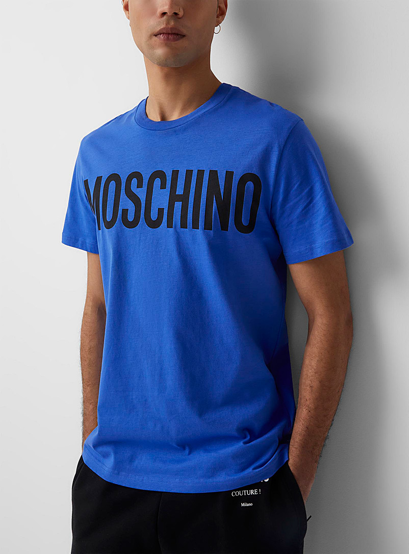 Moschino Marine Blue Mega logo T-shirt for men