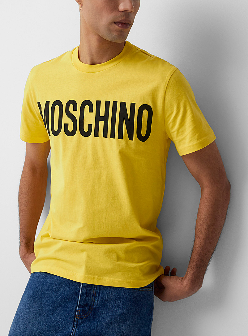 Moschino Golden Yellow Mega logo T-shirt for men