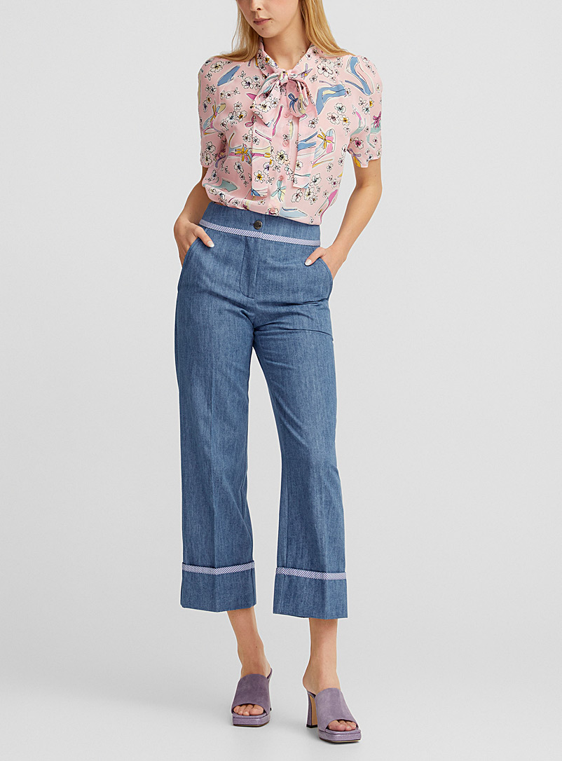 BOUTIQUE Moschino Blue Chambray denim pant for women