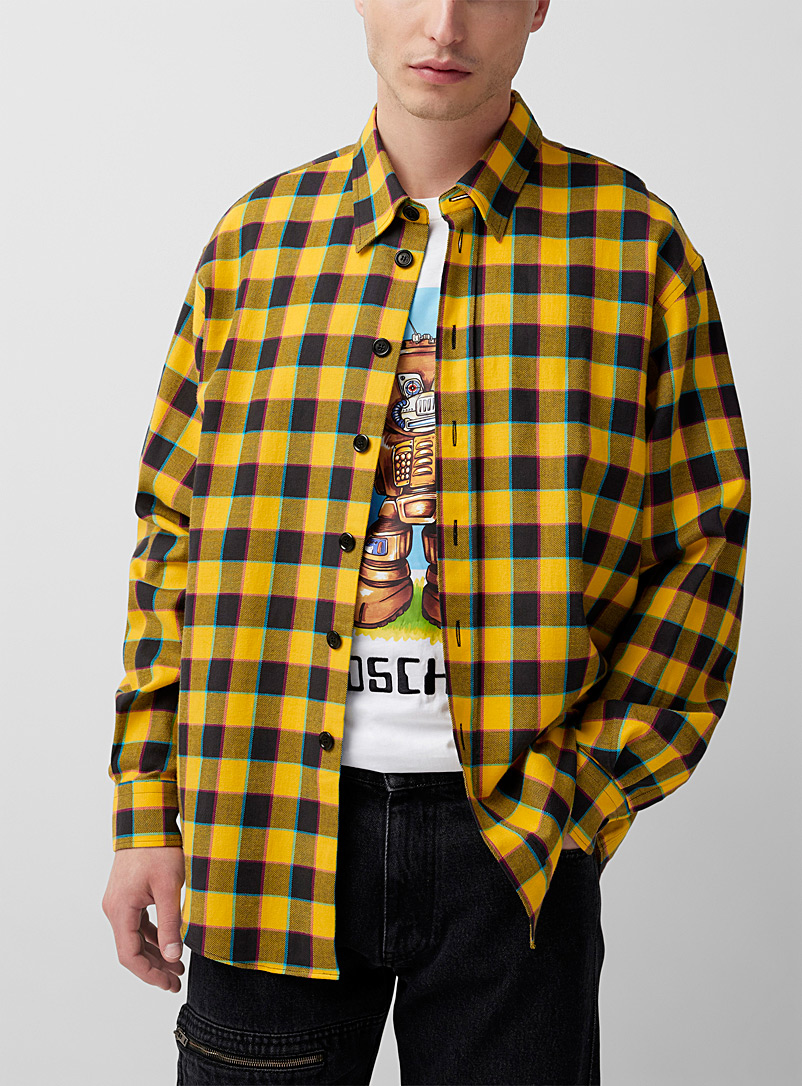 Outlined checkers overshirt | Moschino 