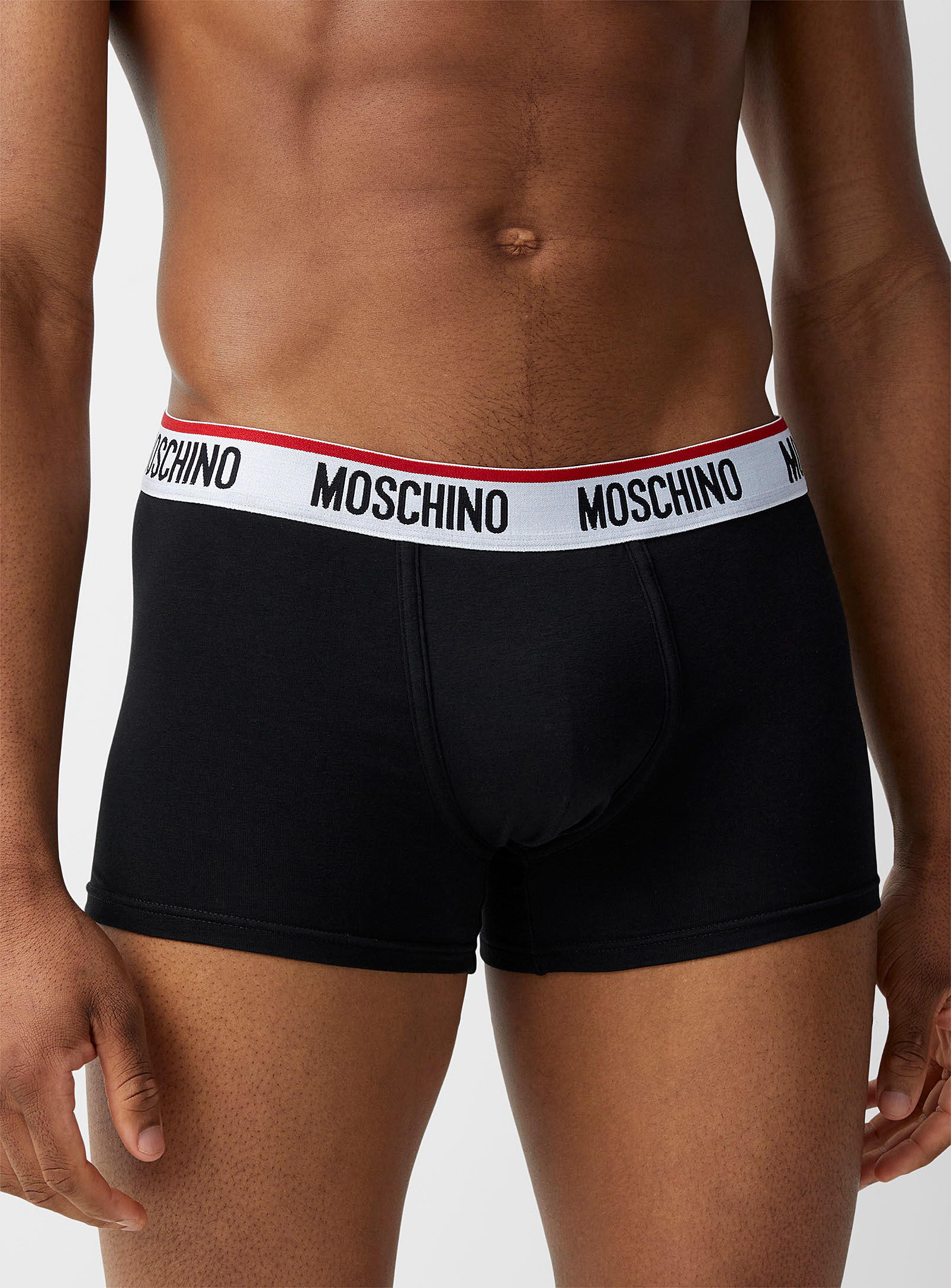 MOSCHINO SOLID REPEAT-LOGO WAISTBAND TRUNK