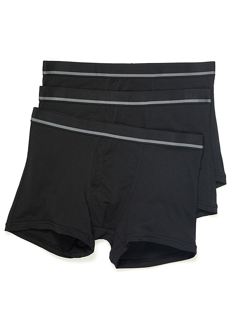 Le 31 Black Ultra soft organic cotton and modal boxer brief 3-pack for men