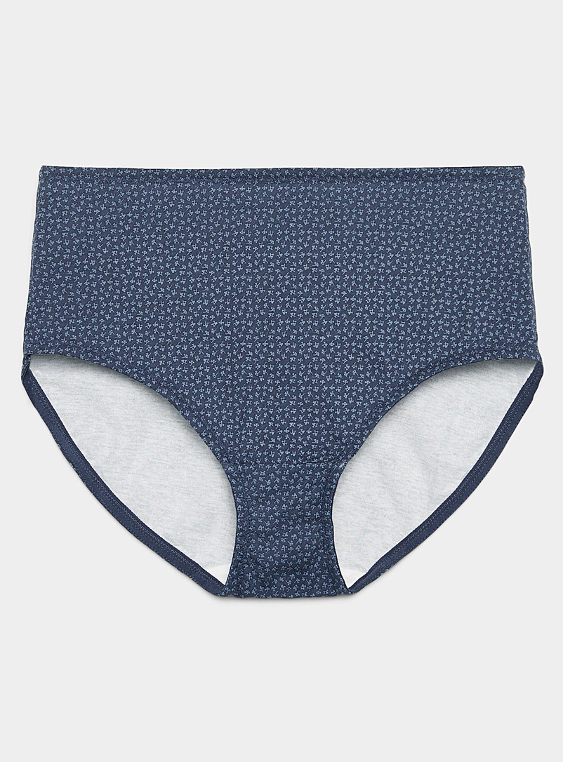 Miiyu Sapphire Blue Organic cotton high-rise panty for women