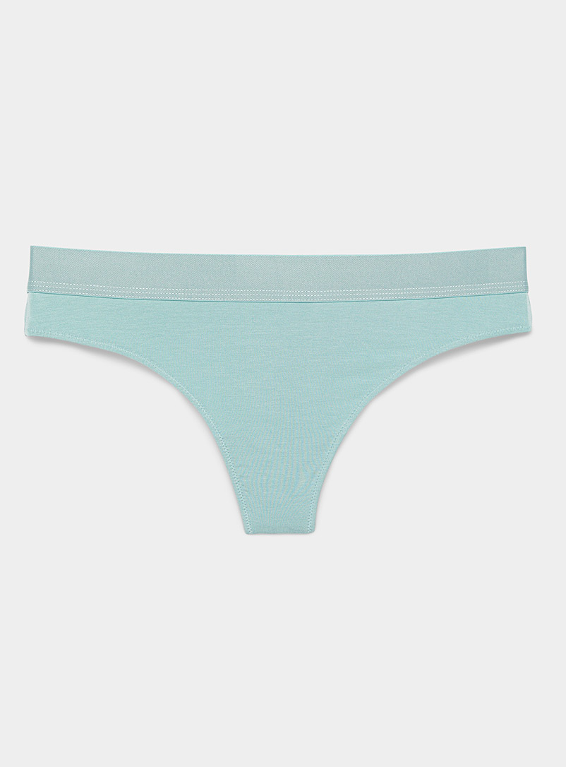 Miiyu Slate Blue Ultra-soft modal thong for women