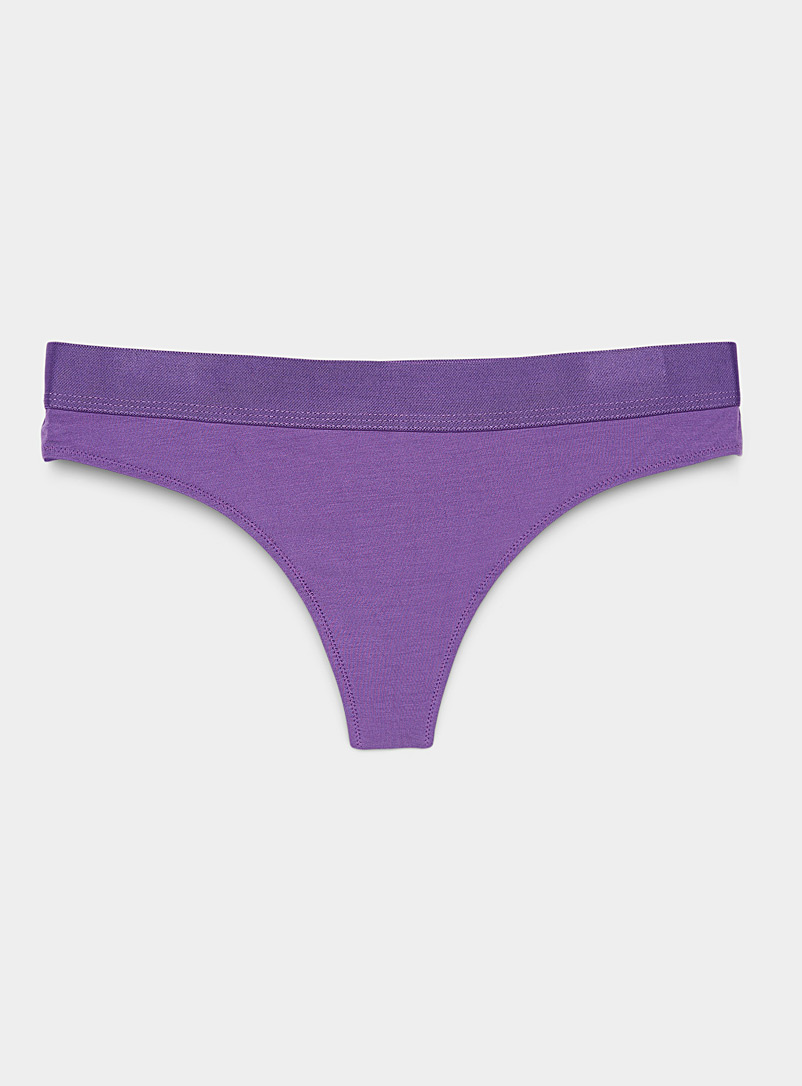 Miiyu Mauve Ultra-soft modal thong for women