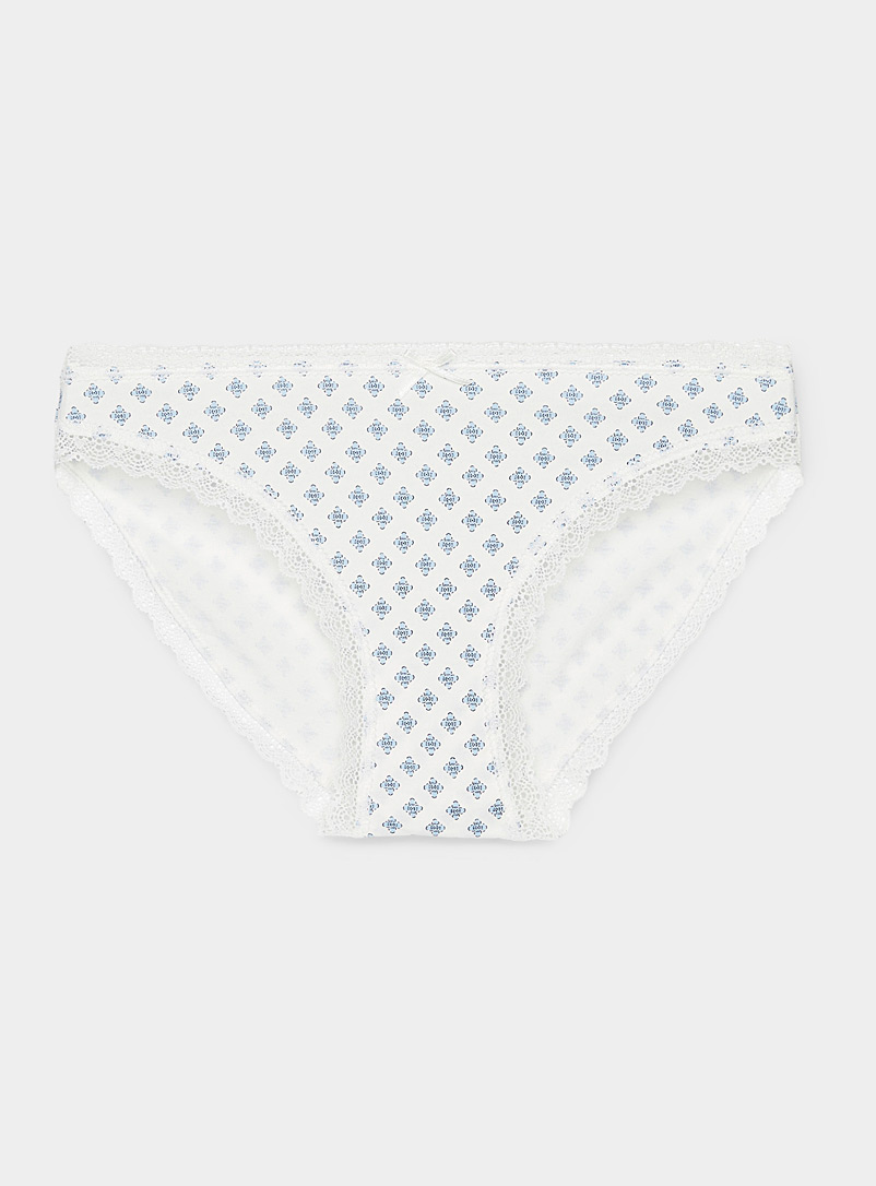 Miiyu Peach Colourful organic-cotton bikini panty for women