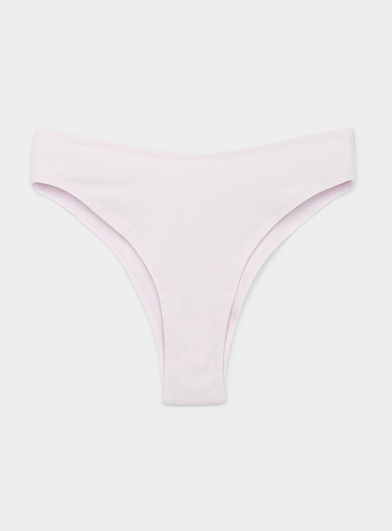 Miiyu Light Grey Organic cotton essential Brazilian panty for women