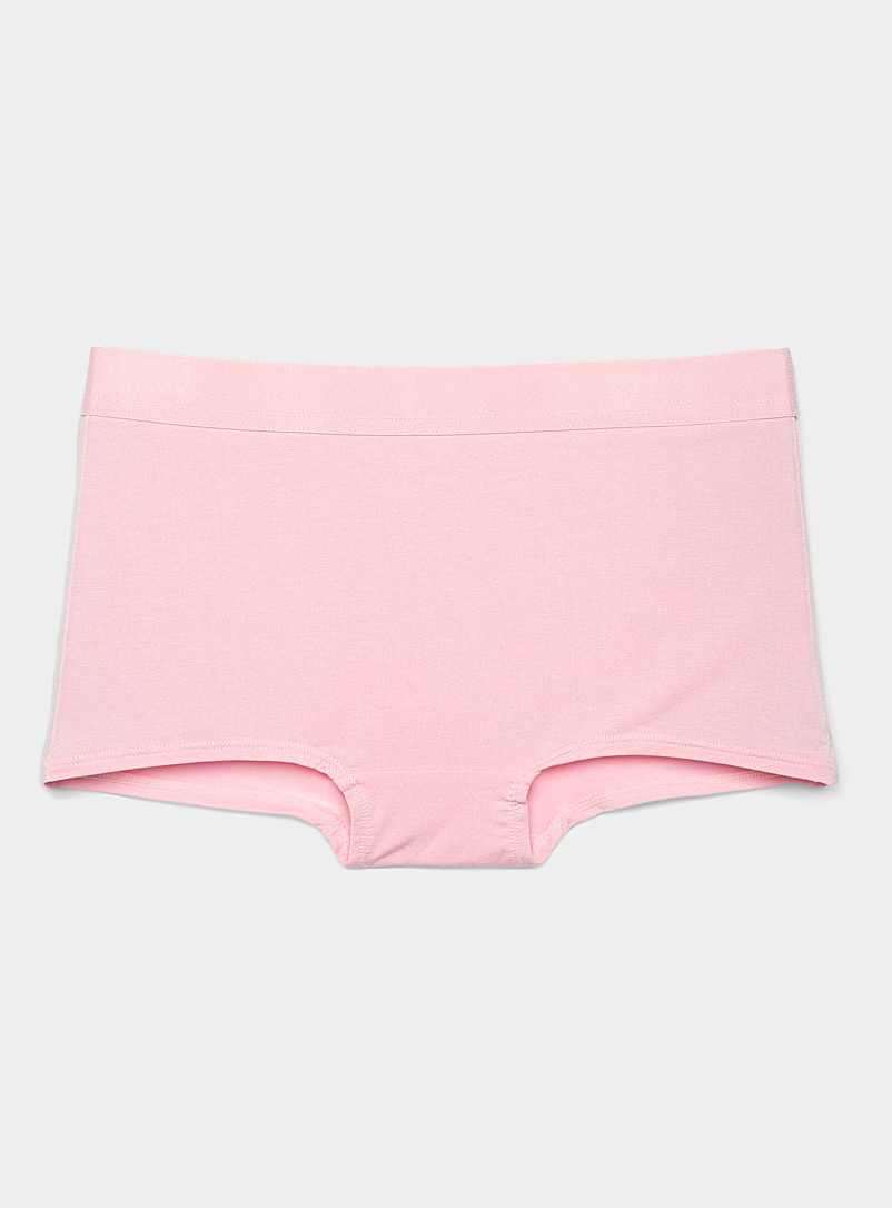 Miiyu Medium Pink Soft modal boyshort for women