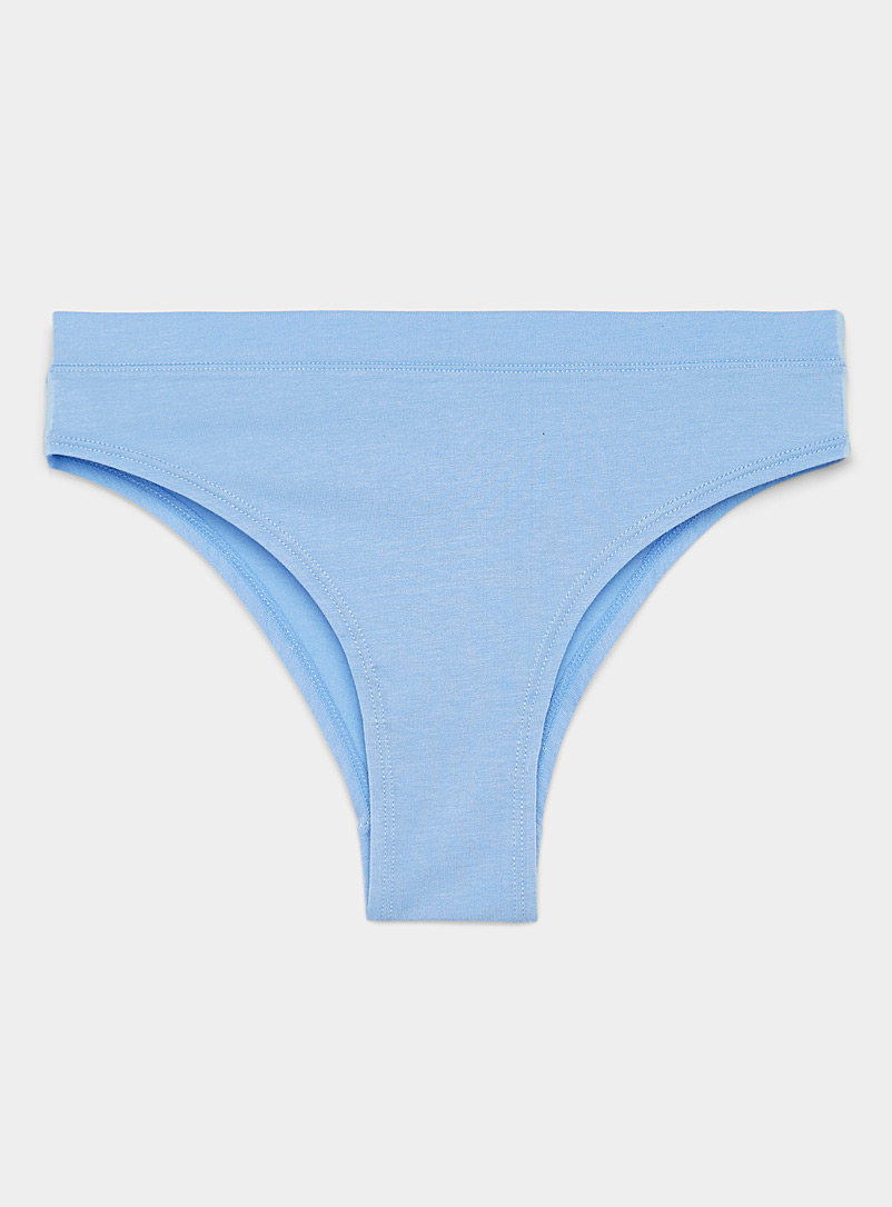 Miiyu Blue Organic cotton and modal Brazilian panty for women