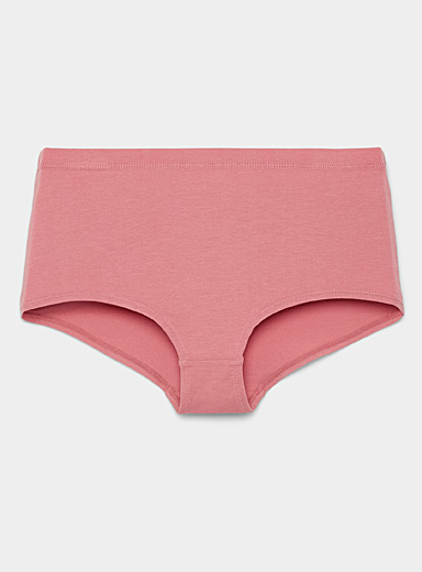 Miiyu Medium Pink Modal-cotton boyshort for women