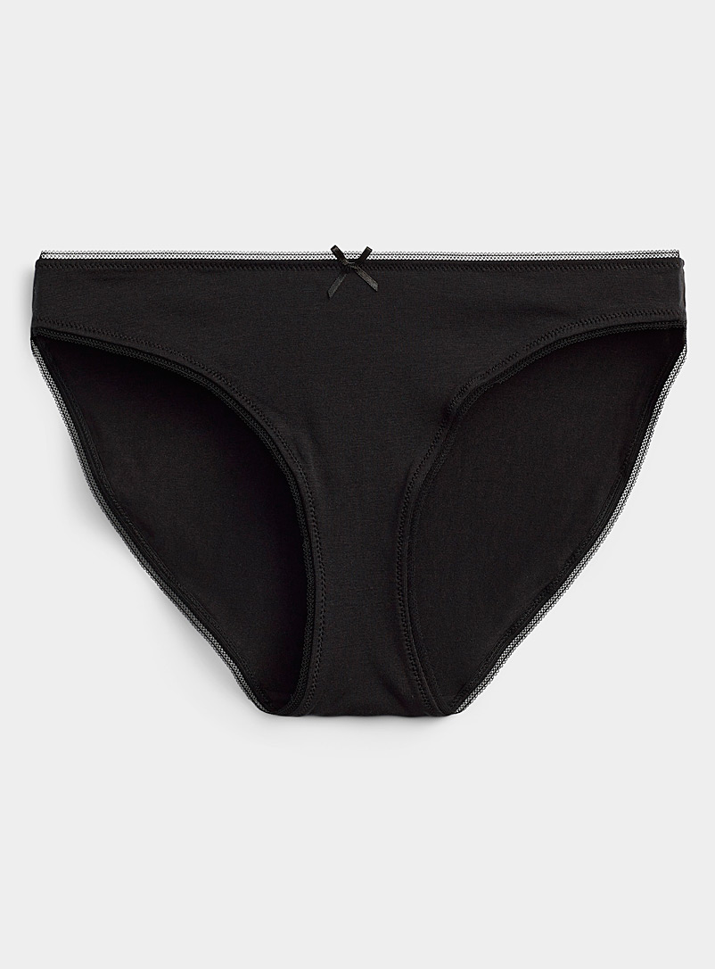 Leolines, LLC ™ 10% OFF COTTON Black Style Sampler 3-pack Panties