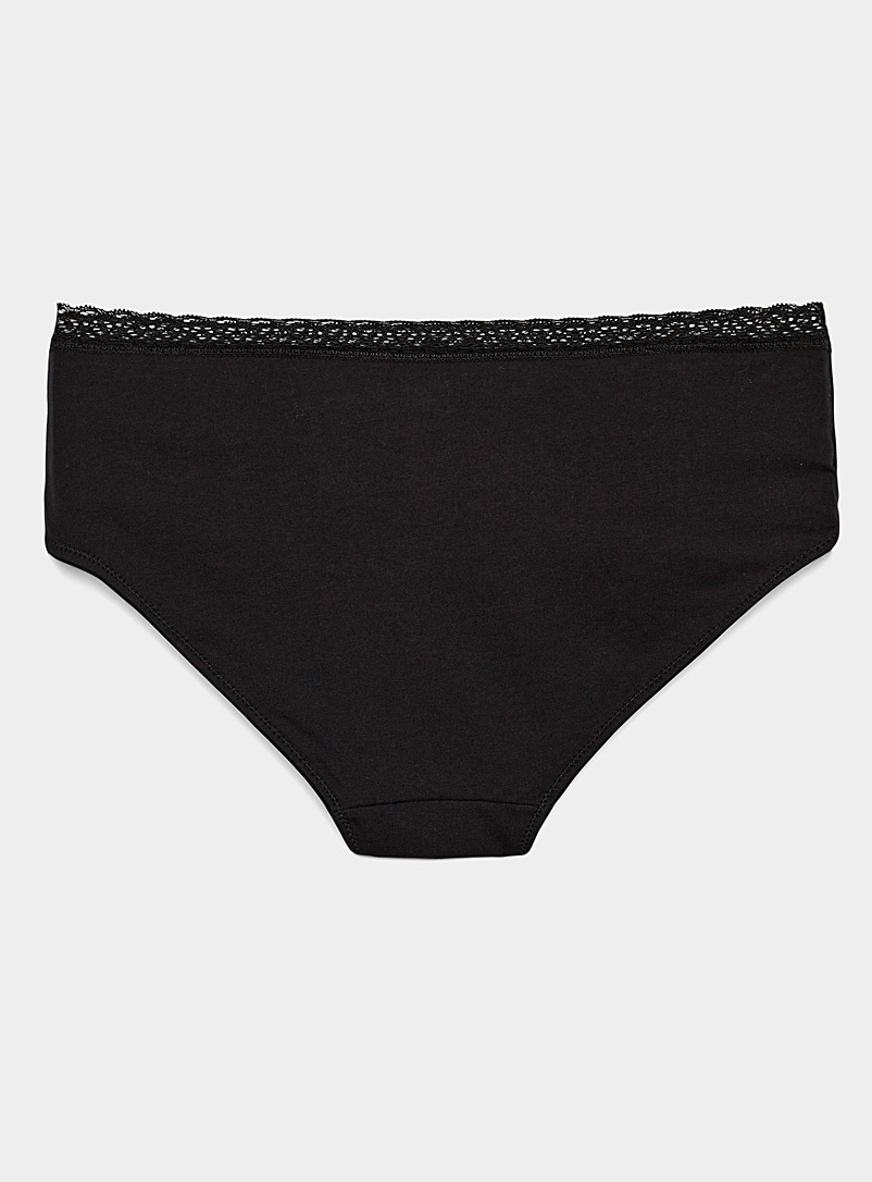 Miiyu Green  Lace-waist bikini panty Organic cotton for women