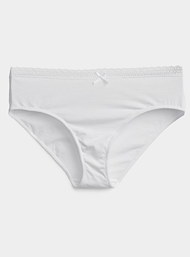 Women's Lace Waist Brief 3-pack made with Organic Cotton