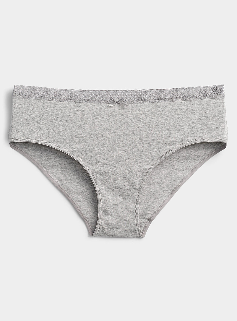 Eashery Panties Women's Perfectly Yours Classic Cotton Brief Panty Grey  4X-Large