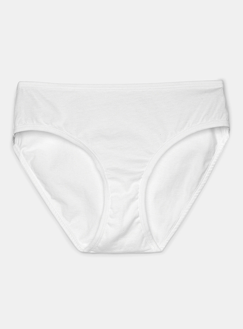 Miiyu White Organic cotton bikini panty for women