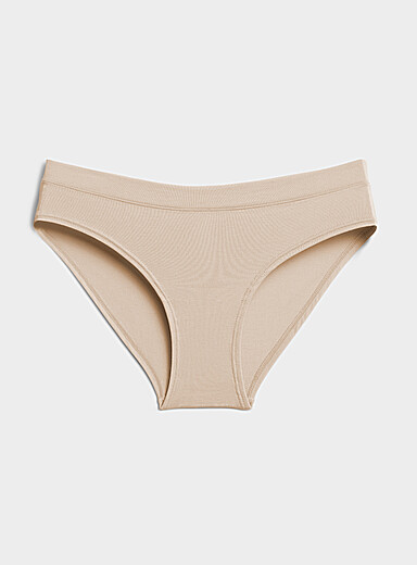 Miiyu Greige Solid essential bikini panty Organic cotton and TENCEL&trade; modal for women