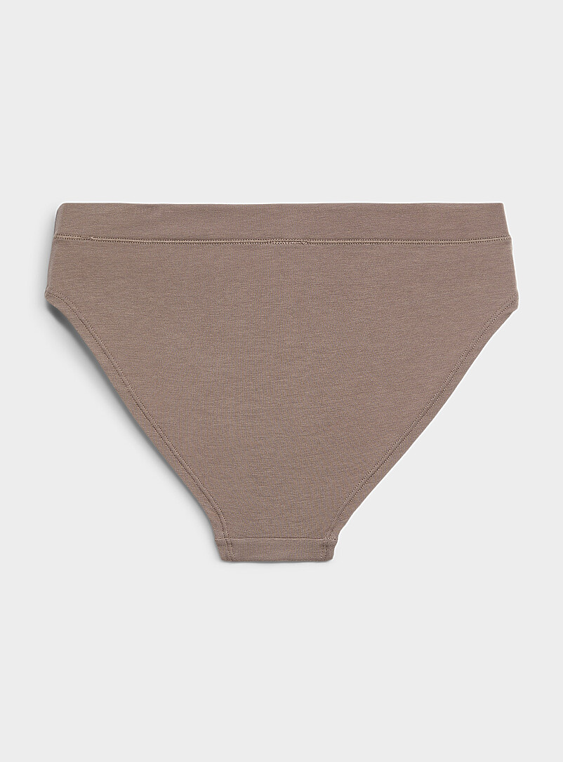 Miiyu: Le bikini essentiel uni Coton biologique et modal TENCEL<sup><small>MC</small></sup> Noir pour femme