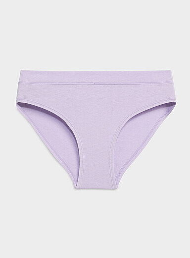 Miiyu: Le bikini essentiel uni Coton biologique et modal TENCEL<sup><small>MC</small></sup> Lilas pour femme