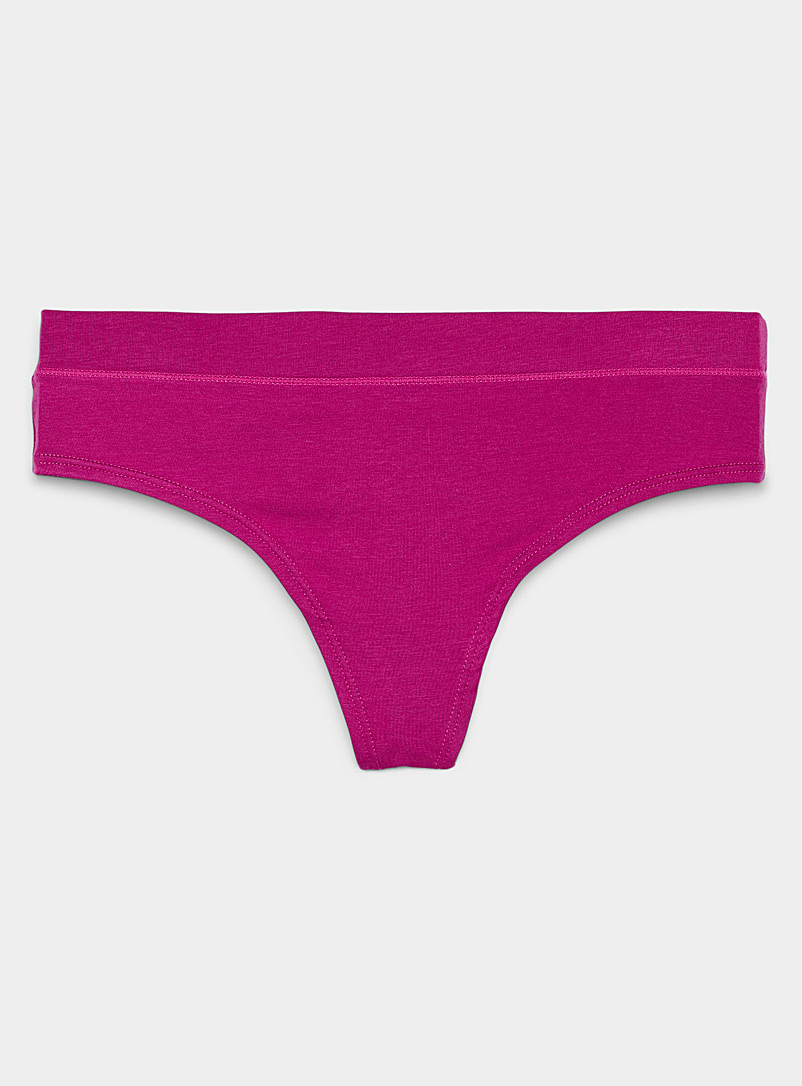 Miiyu Pink Organic cotton and TENCEL™ modal thong for women