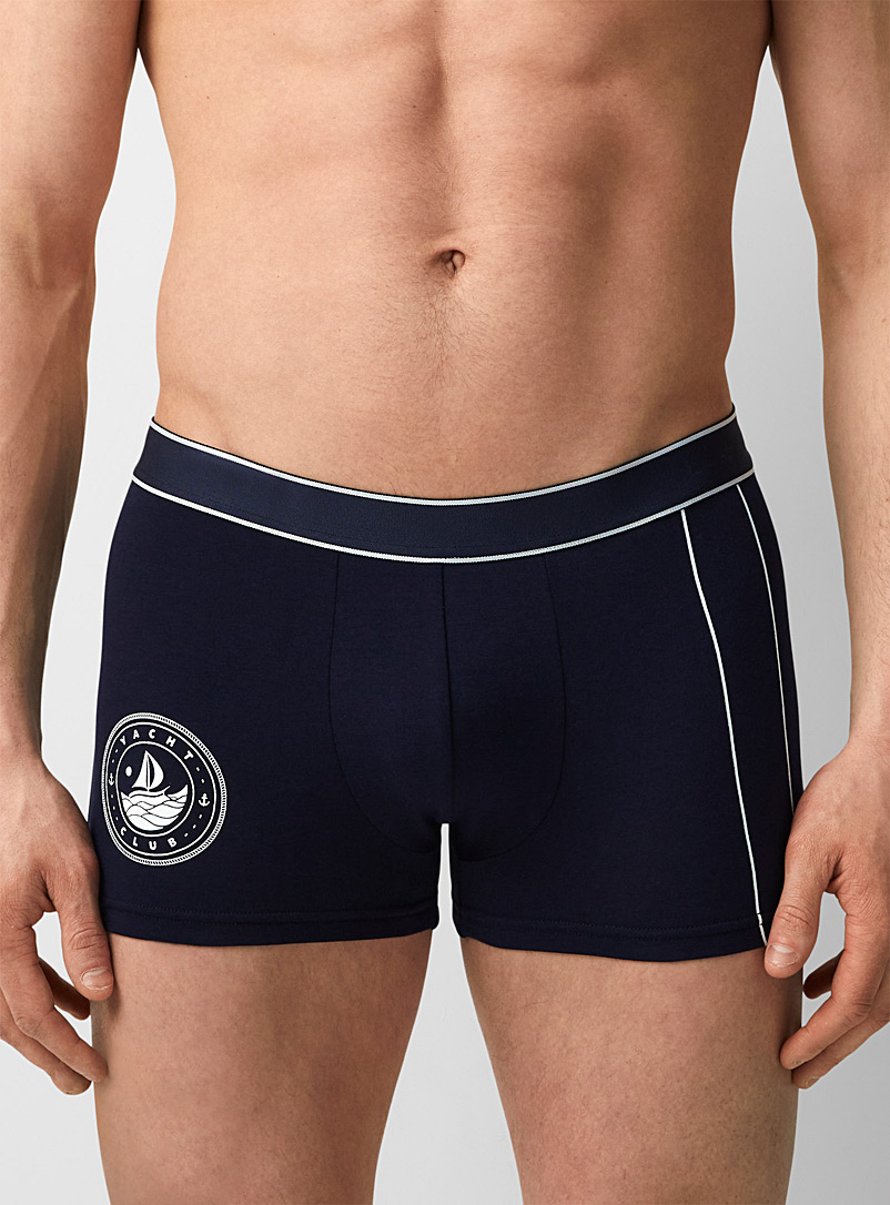 Le 31 Patterned Blue Sports club trunk for men