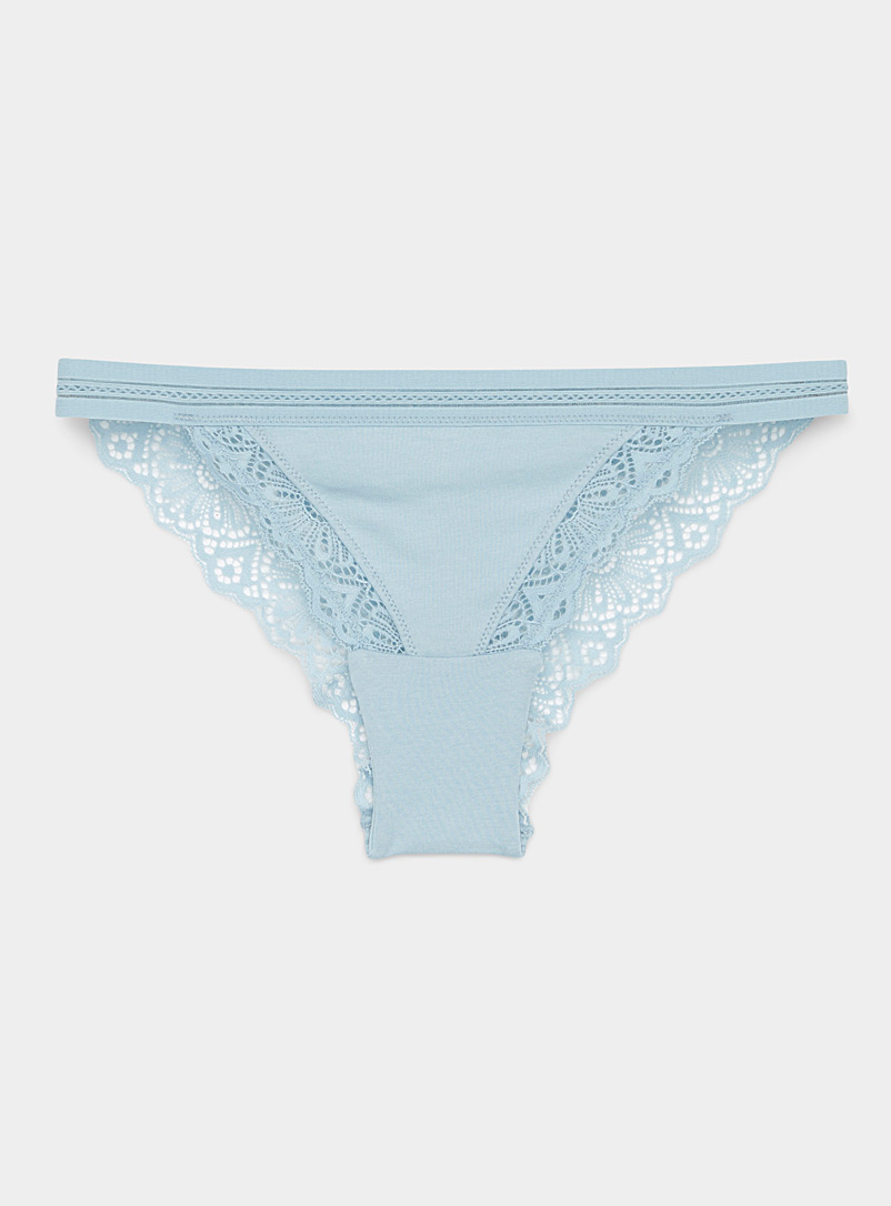Miiyu Blue Daisy lace Brazilian panty for women