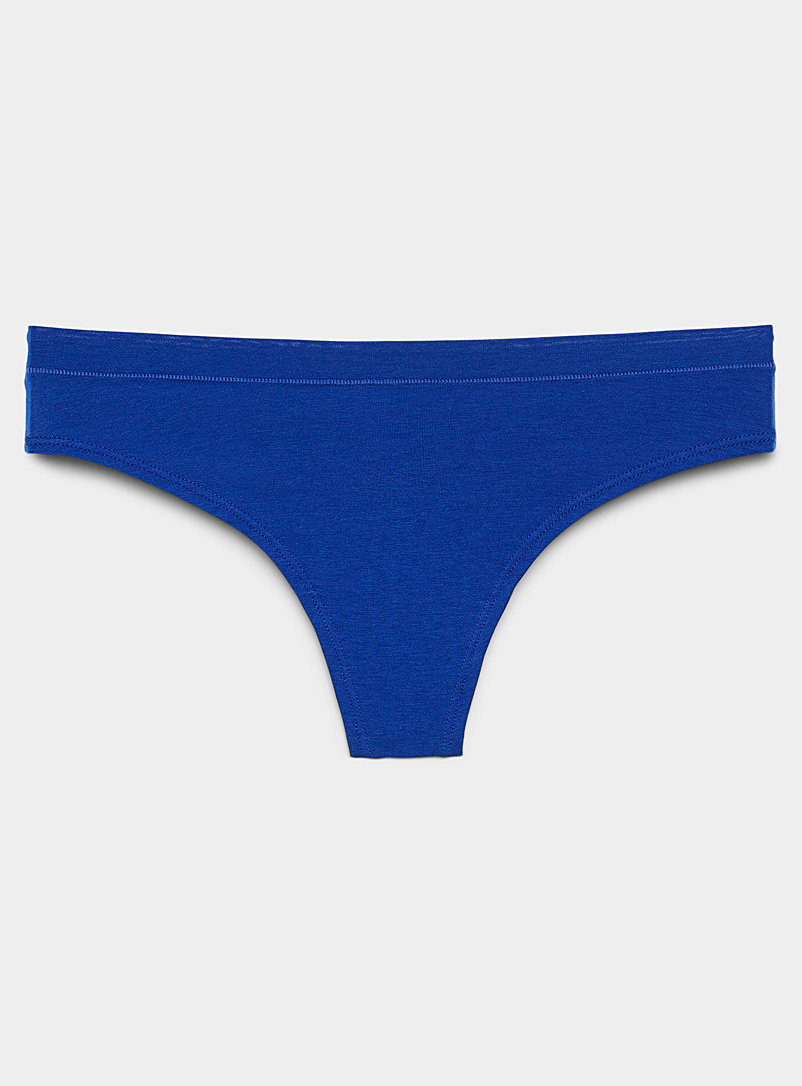 Miiyu Sapphire Blue Modal-organic cotton thong for women