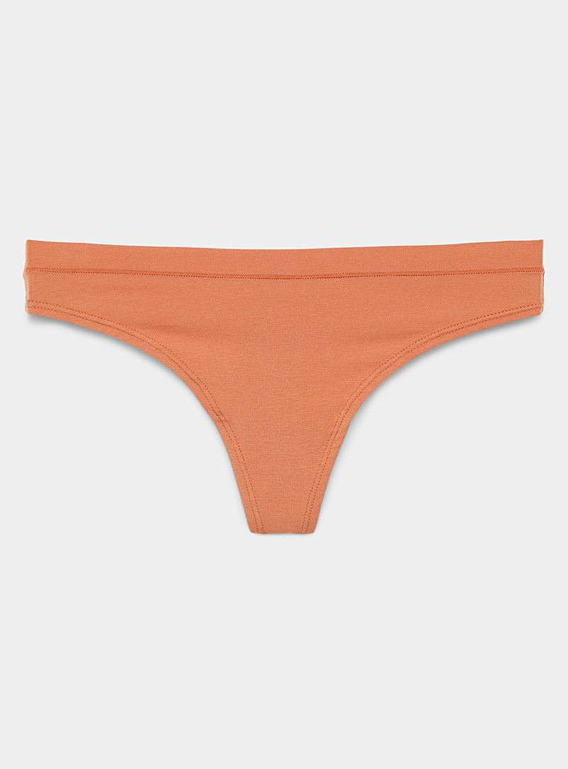 Miiyu Orange Modal-organic cotton thong for women