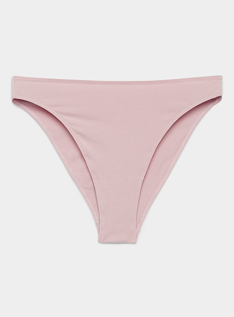 Miiyu Dusky Pink Organic cotton high-cut bikini panty for women