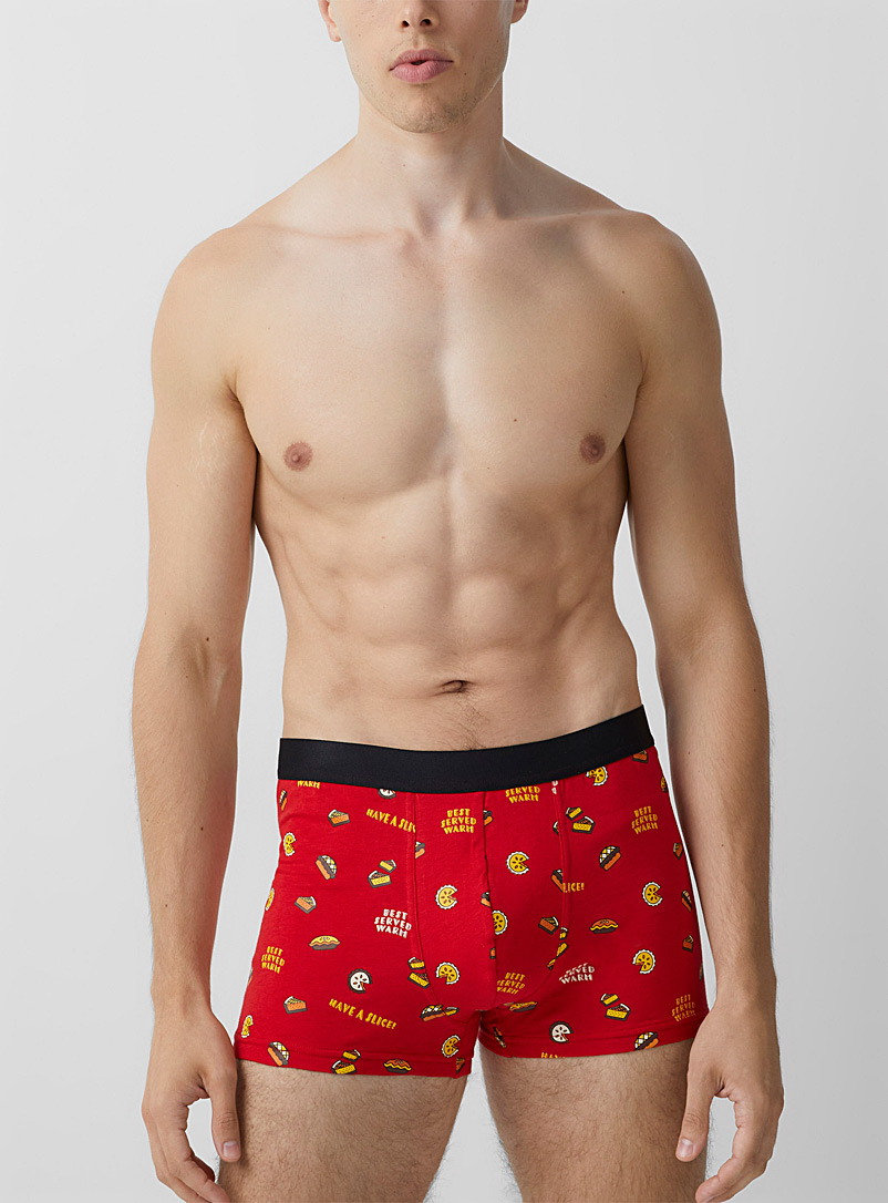 Le 31 Patterned Red Favourite snacks trunk for men