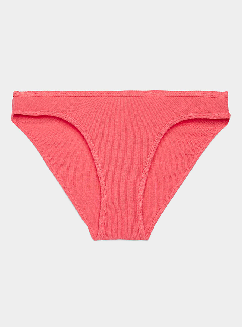 Miiyu Coral Baby-rib high-rise bikini panty for women