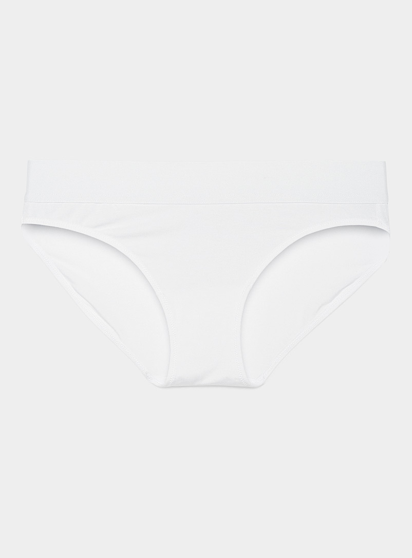 Miiyu White Elastic band modal bikini panty for women