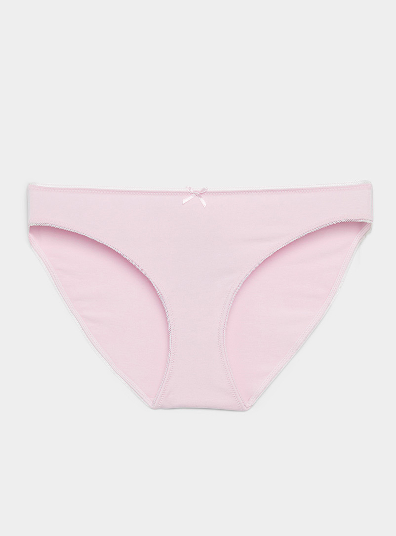 Miiyu Lilacs Scalloped trim organic cotton and modal bikini panty for women
